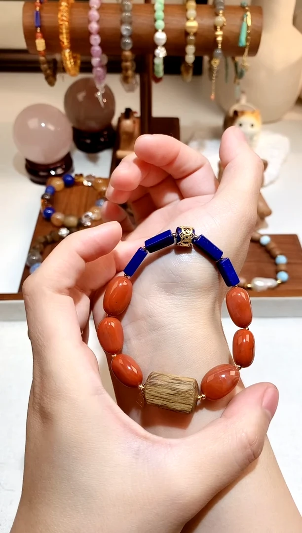 未镶嵌手链南红玛瑙南红青金手牌diy手串 多样性发一