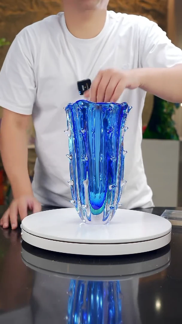 叶*福利设计款蓝色花瓶大号