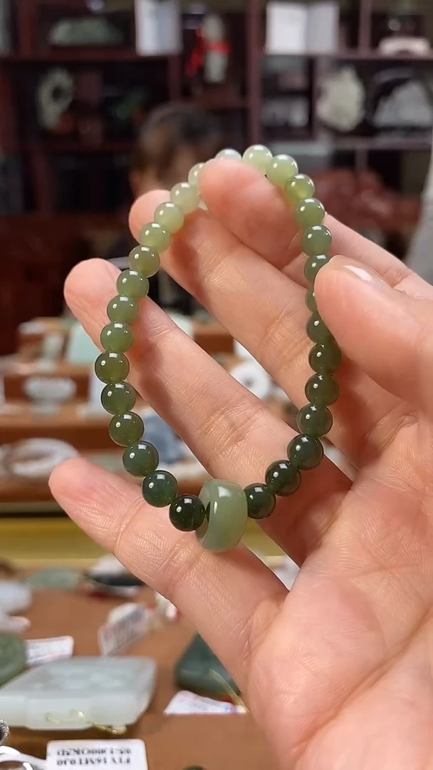 未镶嵌手串和田玉和田玉跑环手串6mm