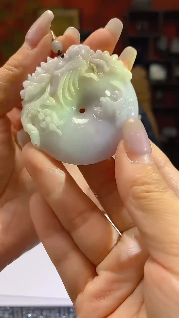 翡翠未镶嵌颈饰43/0528/W/喜上眉梢