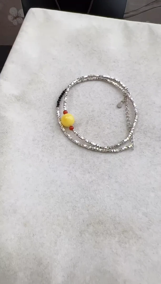 【闪购商品】琥珀裸石未镶嵌10207005-手链