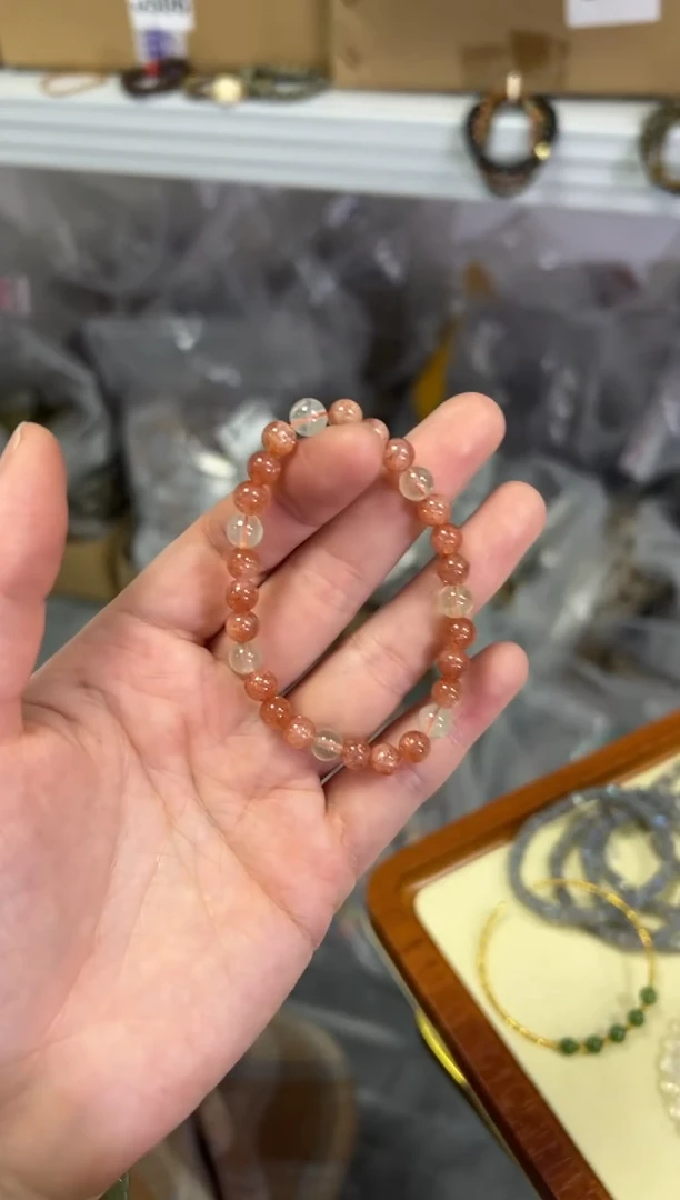 【闪购商品】水晶手链未镶嵌阿鲁金草莓水晶手链[3239]