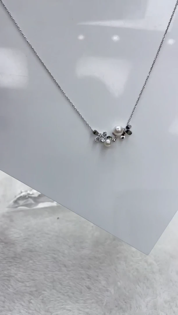 【闪购商品】海水珍珠颈饰银S925镶嵌海水珍珠项链