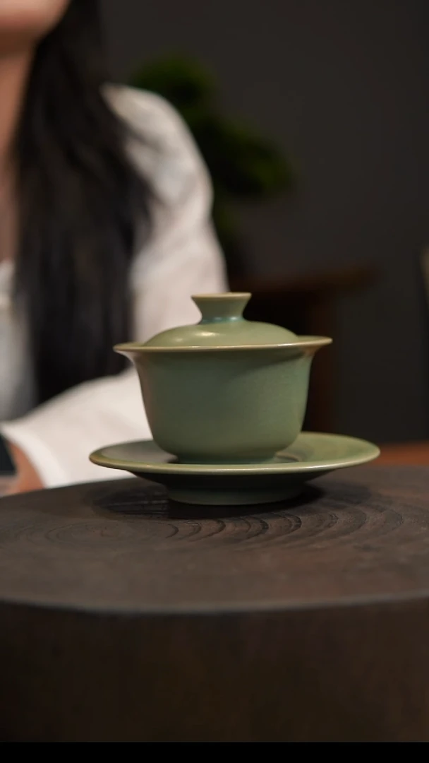 杯子汉小元宝盖碗 汝州原产地  原矿老釉