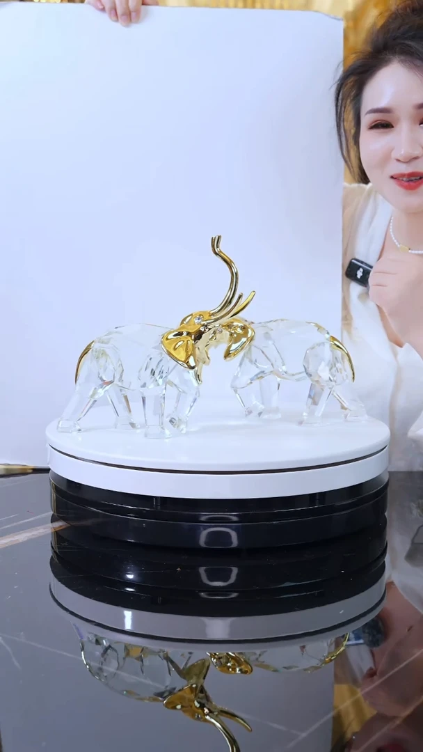 琉璃YB00699大象艺术摆件一组