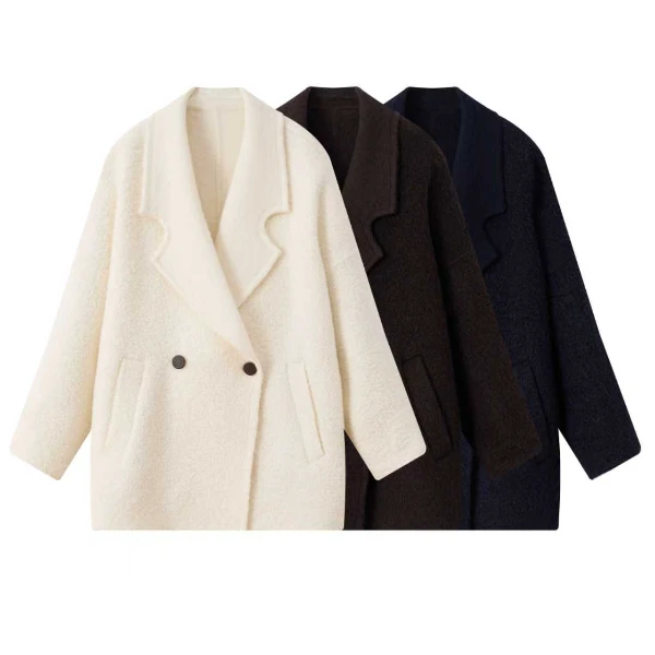 #轻奢大牌#原创独款高端羊驼绒15苏丽女士舒适双面羊绒大衣2513