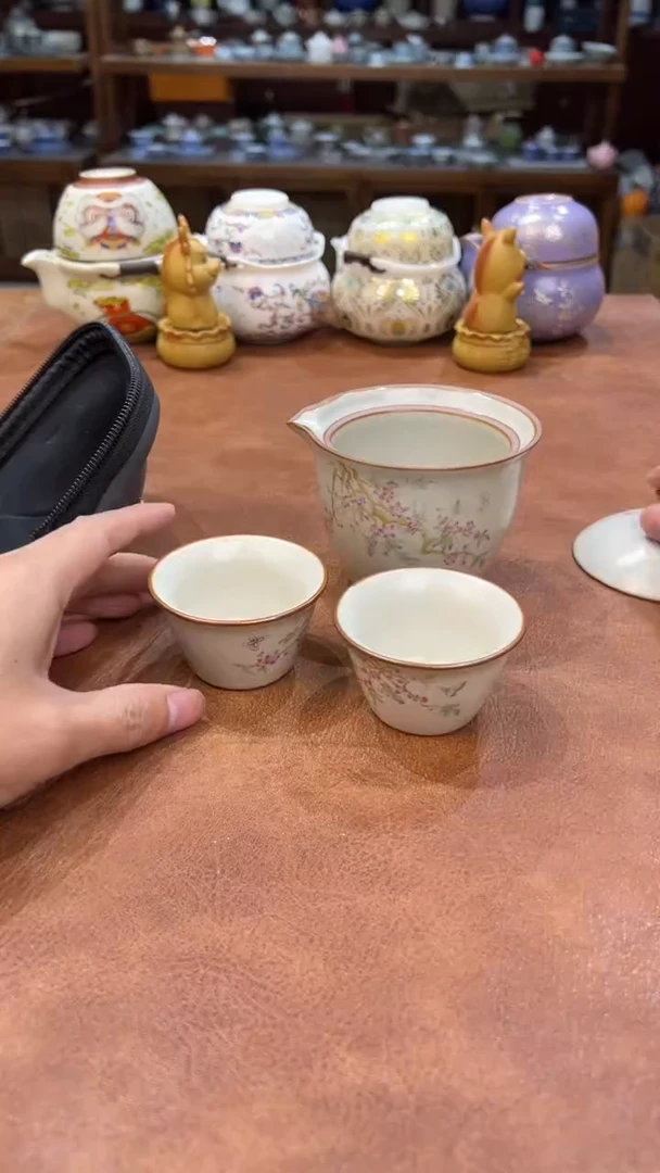 真的很便宜会开片的旅行茶具