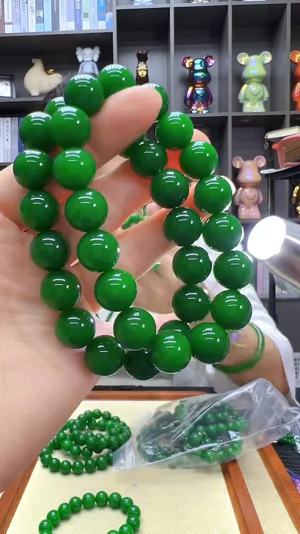 翡翠未镶嵌颈饰丹丹diy劲饰12mm手链