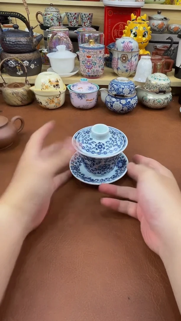 陶瓷茶具摆件旅行套组