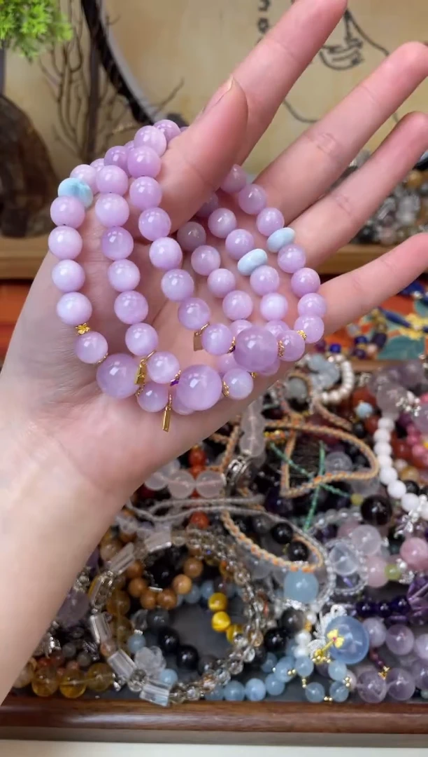 【闪购商品】锂辉石手串银S925镶嵌5068