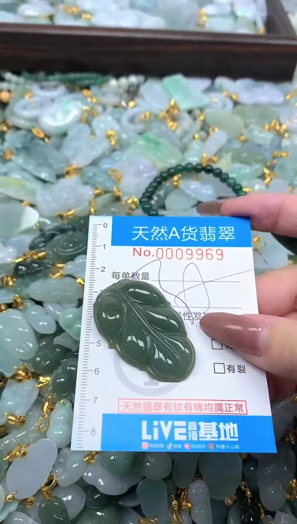 颈饰未镶嵌翡翠净货挂件-9969