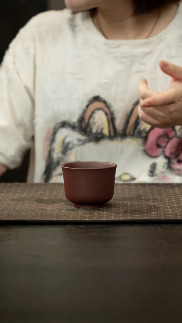 茶壶紫砂紫泥茗香杯100cc