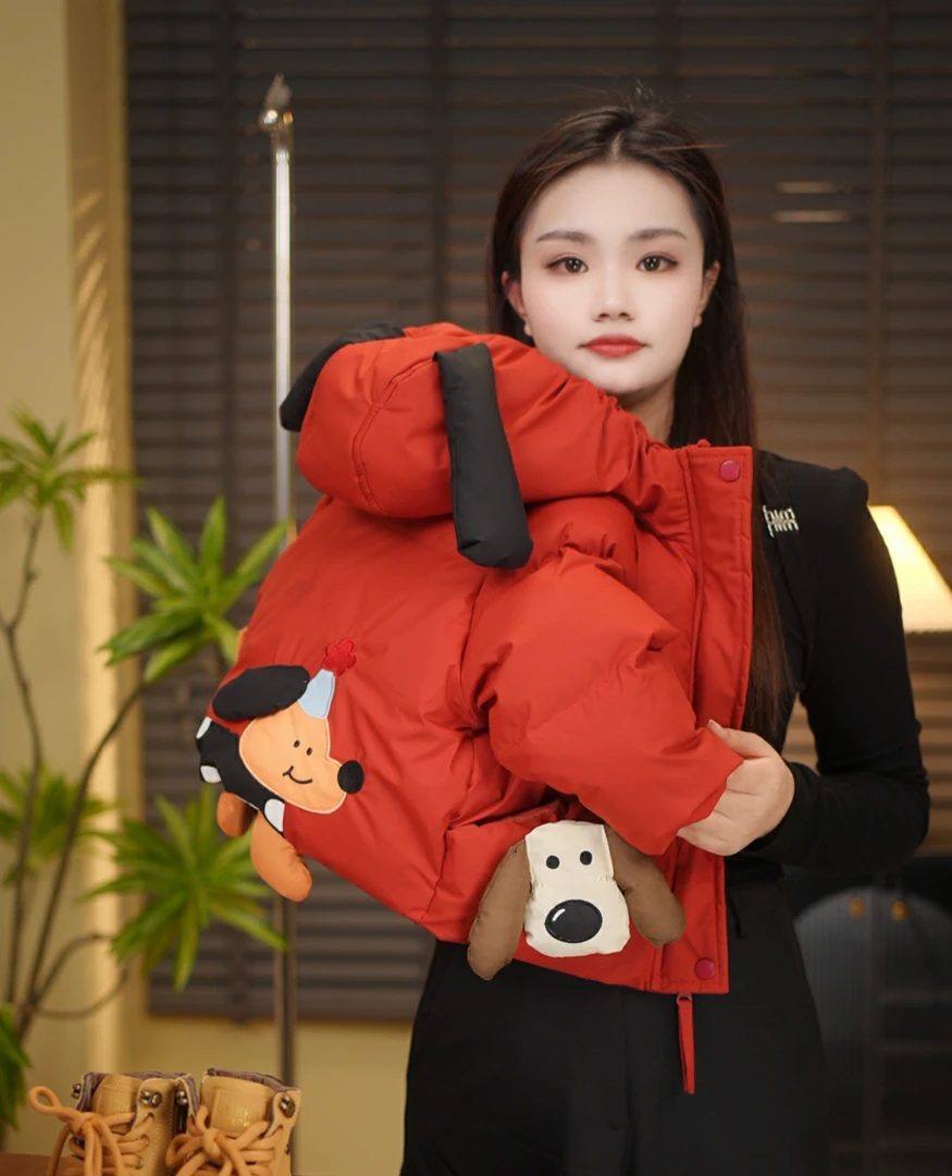 【斑点狗】2025新款儿童连帽加厚冬季百搭潮酷羽绒服39331