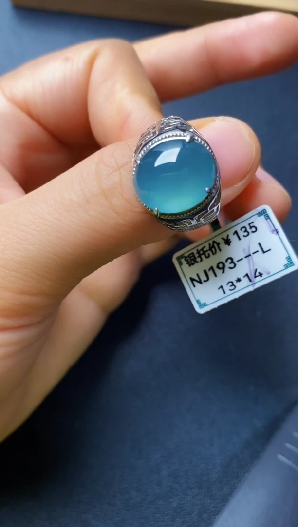 银S925镶嵌戒指翡翠33333