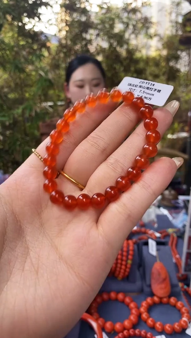 未镶嵌耳钉南红玛瑙镇店级保山河湾冰红南红单圈7.5+mm