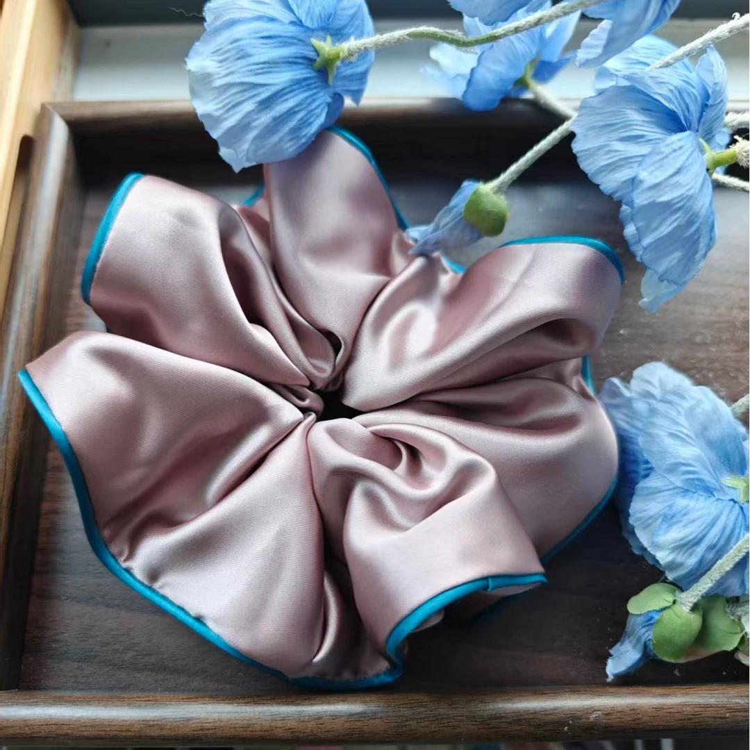 宝蓝色皮粉色高质重磅醋酸重工发圈