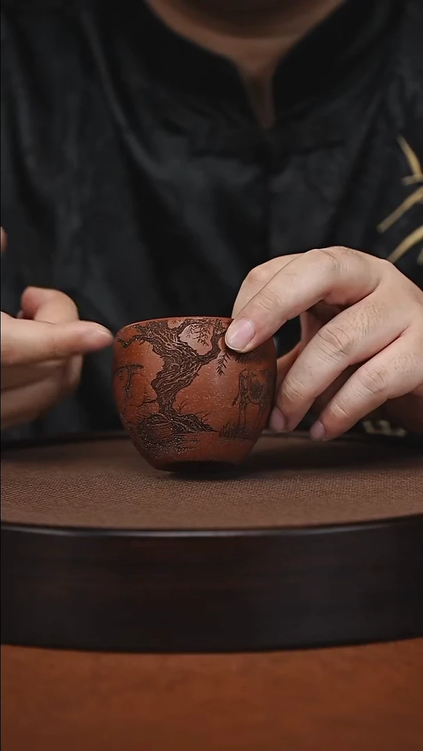 茶杯紫砂原矿紫砂