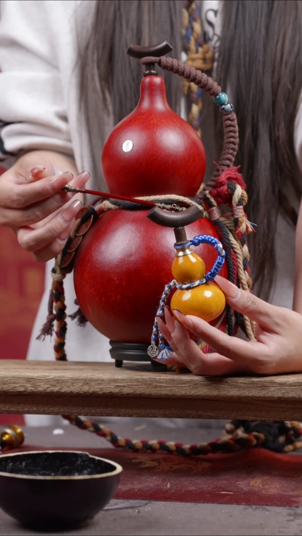 【龟甲小葫芦金箍棒】904号大漆葫芦一物一拍