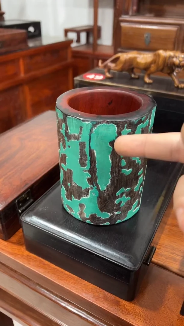 紫檀泥小笔筒111