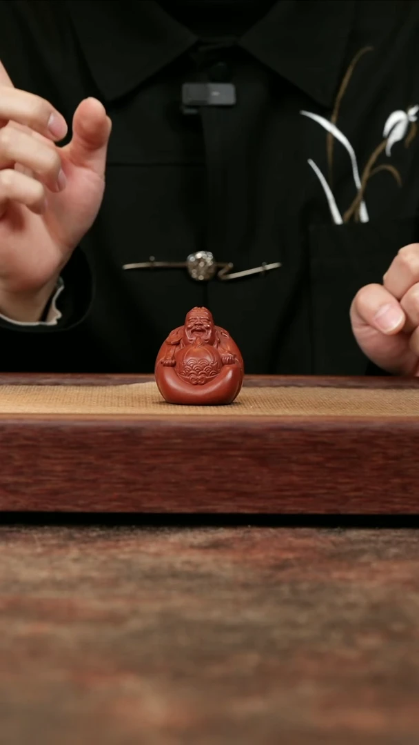 【闪购商品】紫砂茶杯朱泥财神11