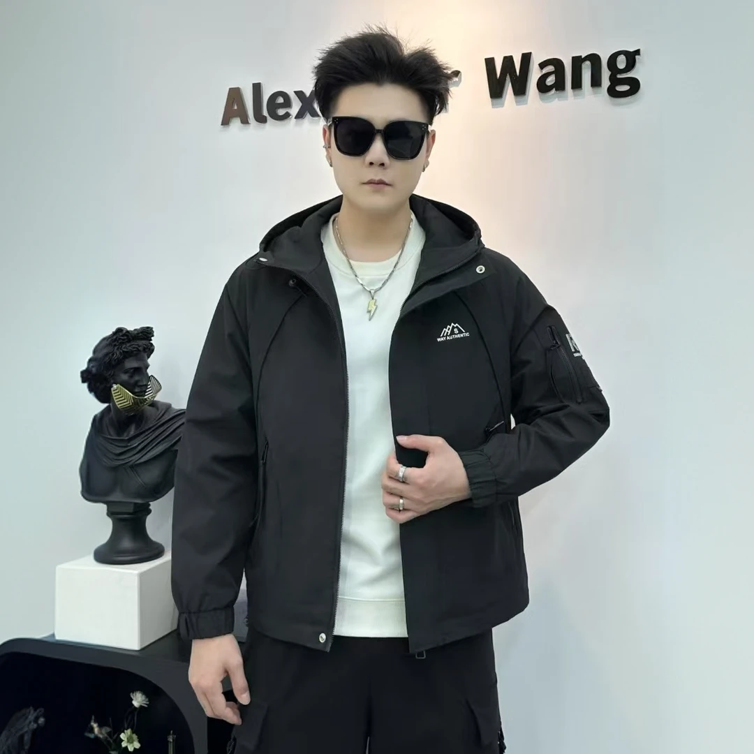 春秋季2025新款连帽夹克男潮牌休闲高端百搭薄款工装夹克806
