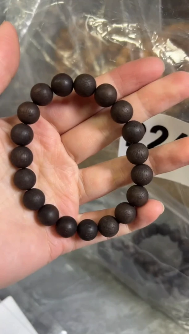 降真香无事牌黑油降真香素圈手串10MM[2242]