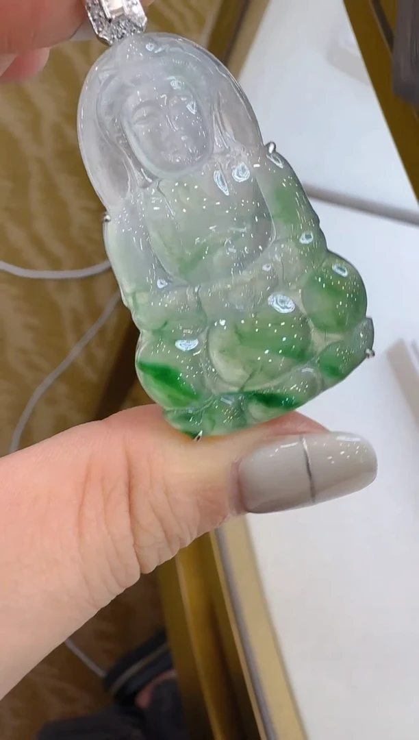 翡翠18K金镶嵌吊坠(不含链)多样性团购发一件