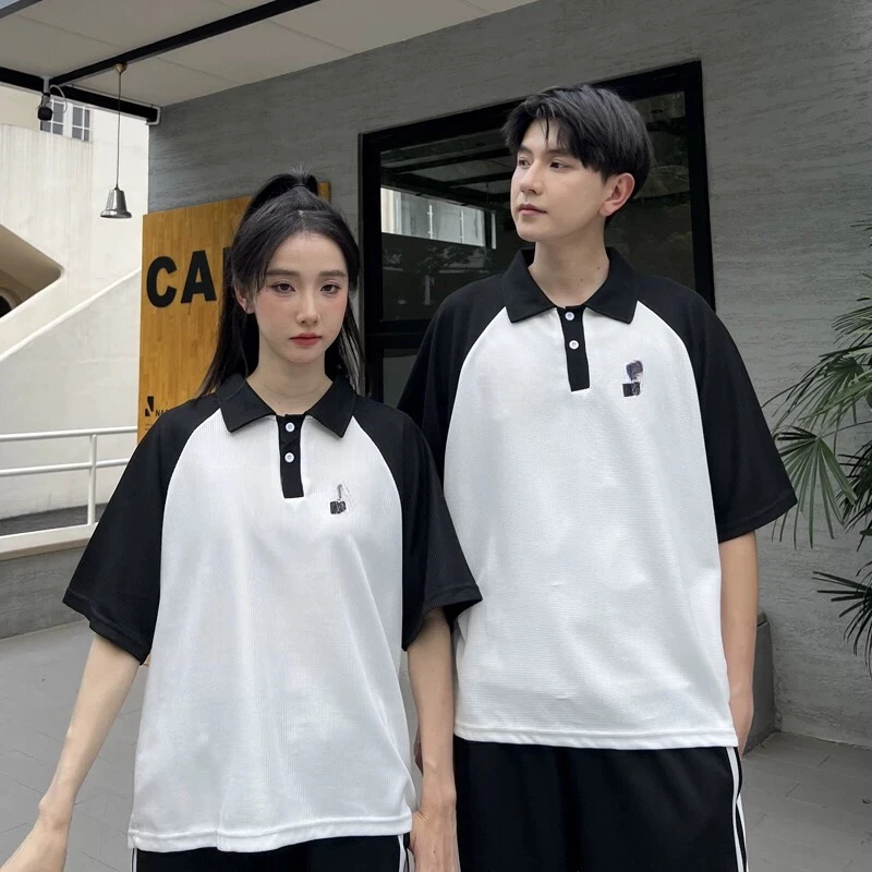 097夏季中大童时尚休闲翻领POLO衫撞色上衣