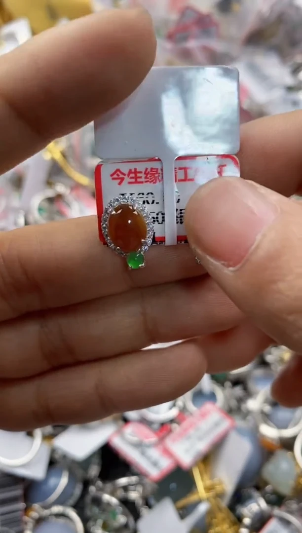 银S925镶嵌戒指翡翠444                8