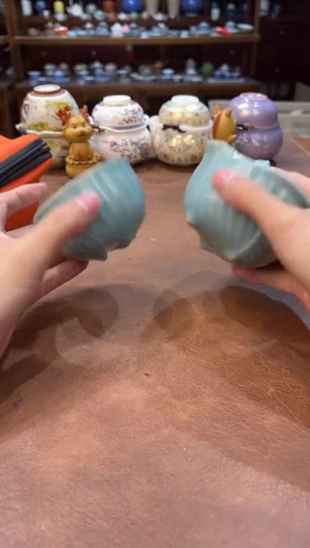 真的很便宜超好看会开片的旅行茶具