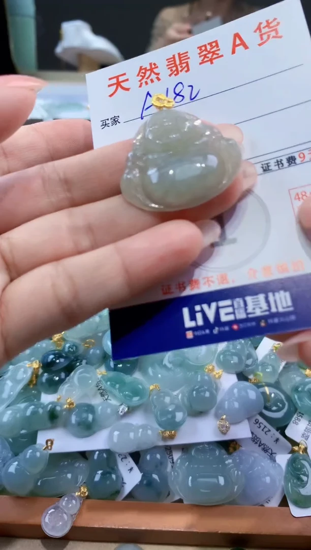 颈饰未镶嵌翡翠天然翡翠A货挂件