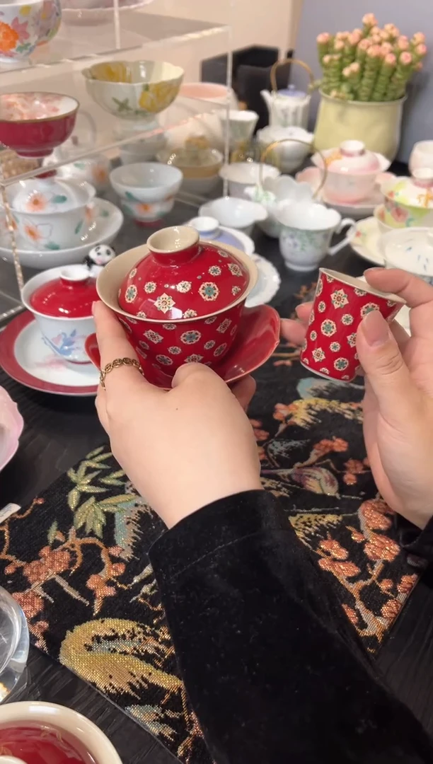 【闪购商品】盖碗+壶承+茶杯 哈哈哈