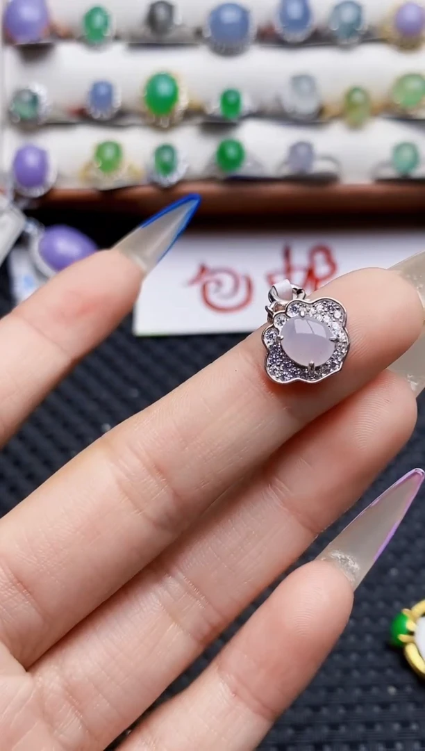 银S925镶嵌戒指翡翠5627