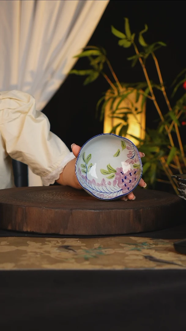碗景德镇手工手绘高温陶瓷可进蒸箱烤箱洗碗机