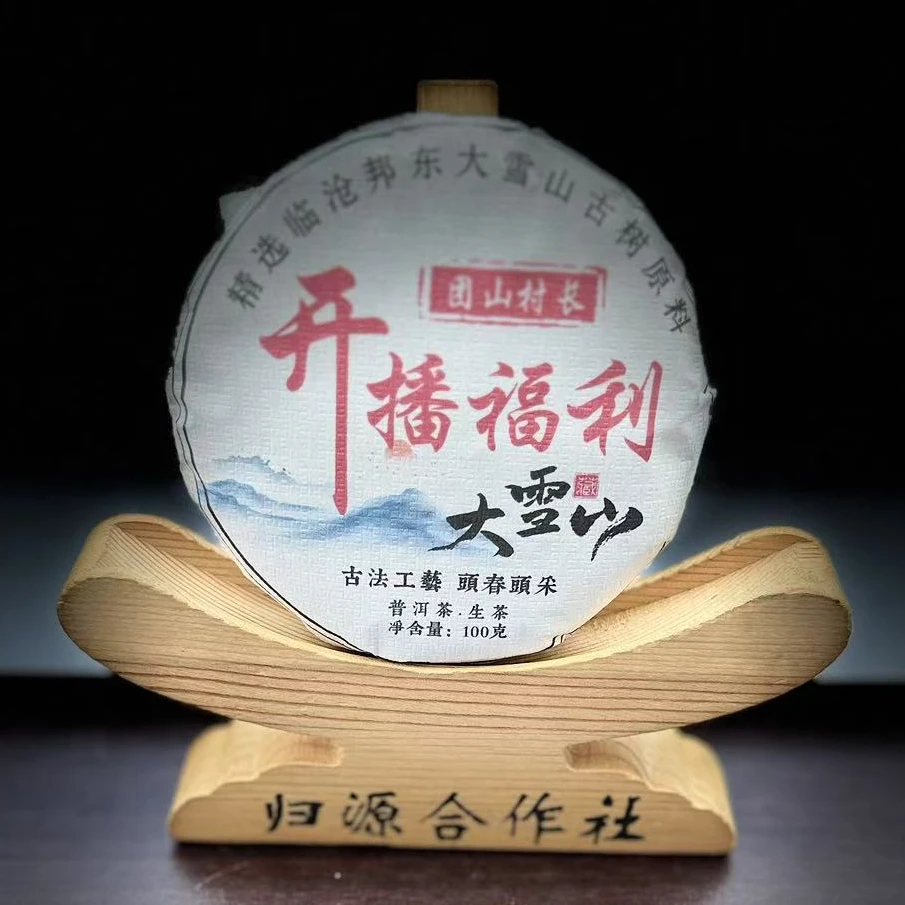 《25》【支书分享】2024年邦东大雪山【开播福利】古树100克饼茶 生茶