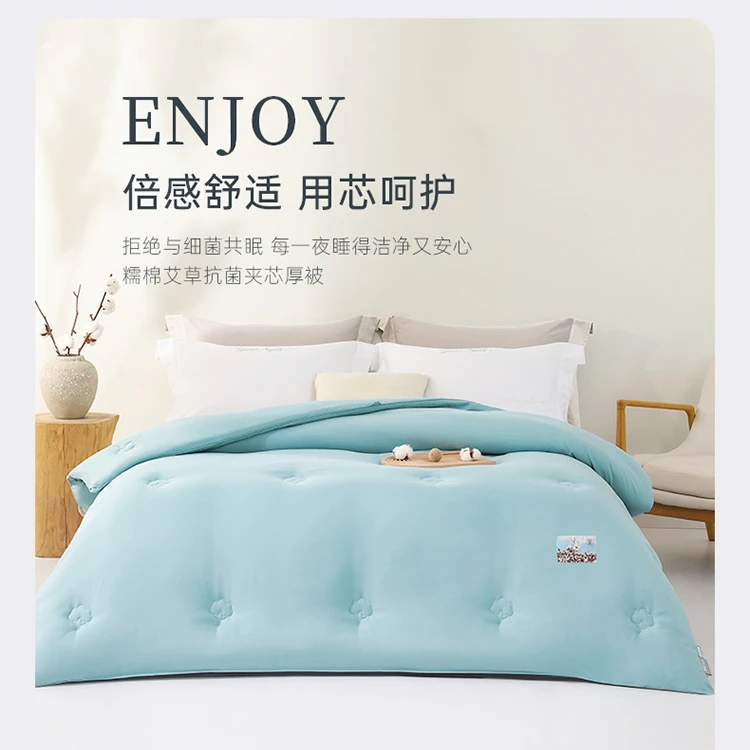 【臭屁坨夫妇专属】梦洁家纺 糯棉艾草抗菌夹芯被
