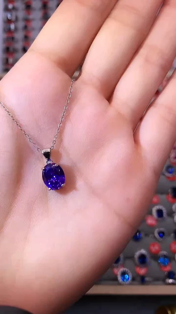 【闪购商品】紫晶吊坠(赠链)银S925镶嵌111111