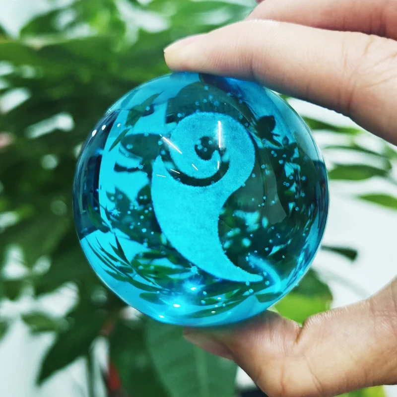 哪吒魔童闹海周边灵珠魔丸同款水晶球小夜灯摆件动漫手办送人礼物