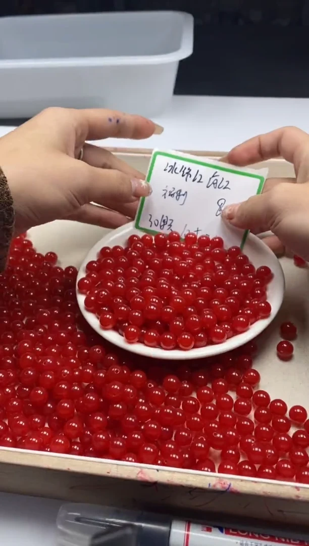 【闪购商品】玛瑙/玉髓颈饰未镶嵌w643冰锦红南红8mm*30颗