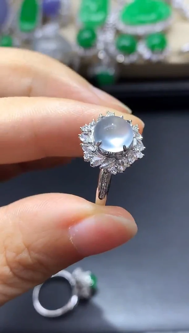 18K金镶嵌戒指翡翠720-中国好珍宝