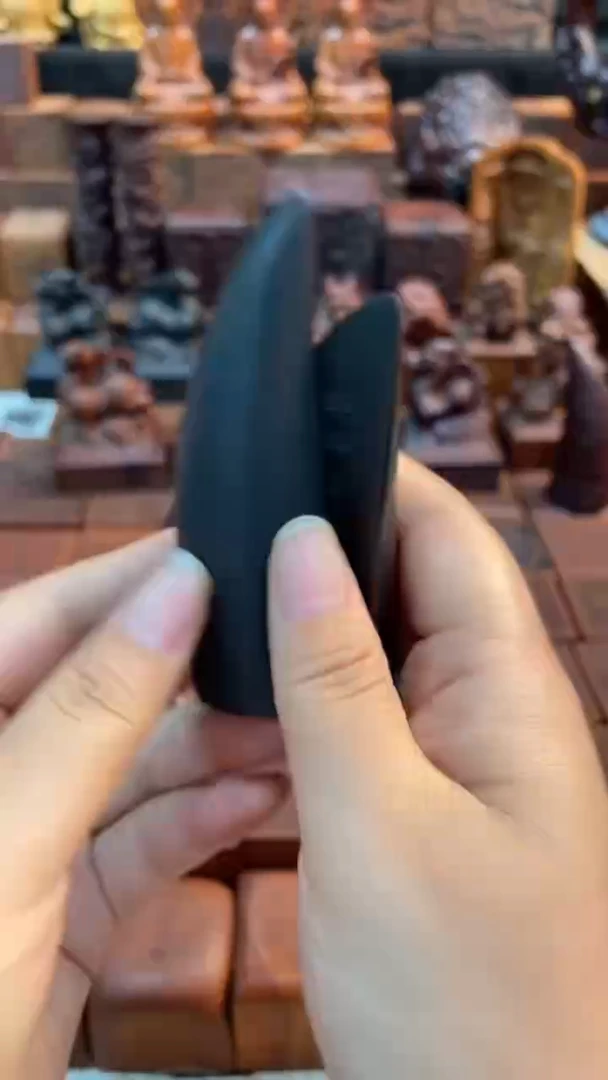 木枣木玉化牛角9公分圣杯+说明书