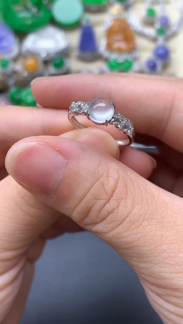 18K金镶嵌戒指翡翠148-中国好珍宝