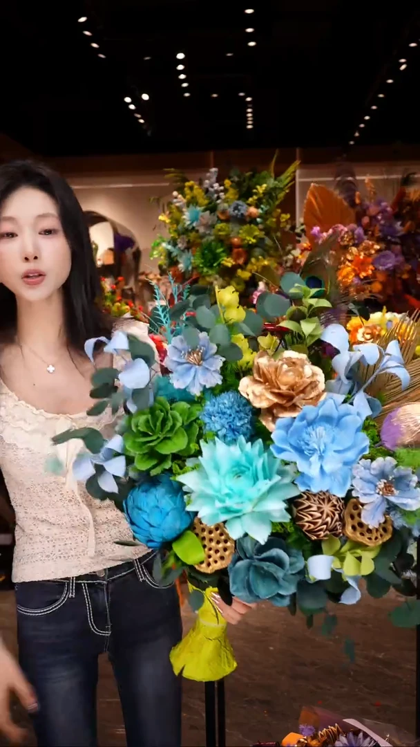 琉璃瓶手工花器花束空运包邮送货上门-以图片为准
