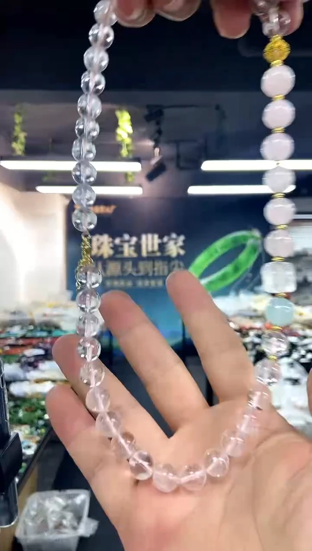 项链未镶嵌水晶多样性发其一颜色微差