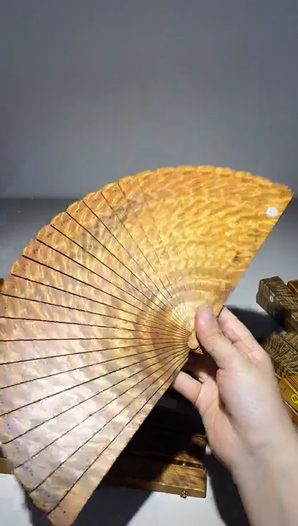 金丝楠21cm金丝楠木小叶桢楠扇458