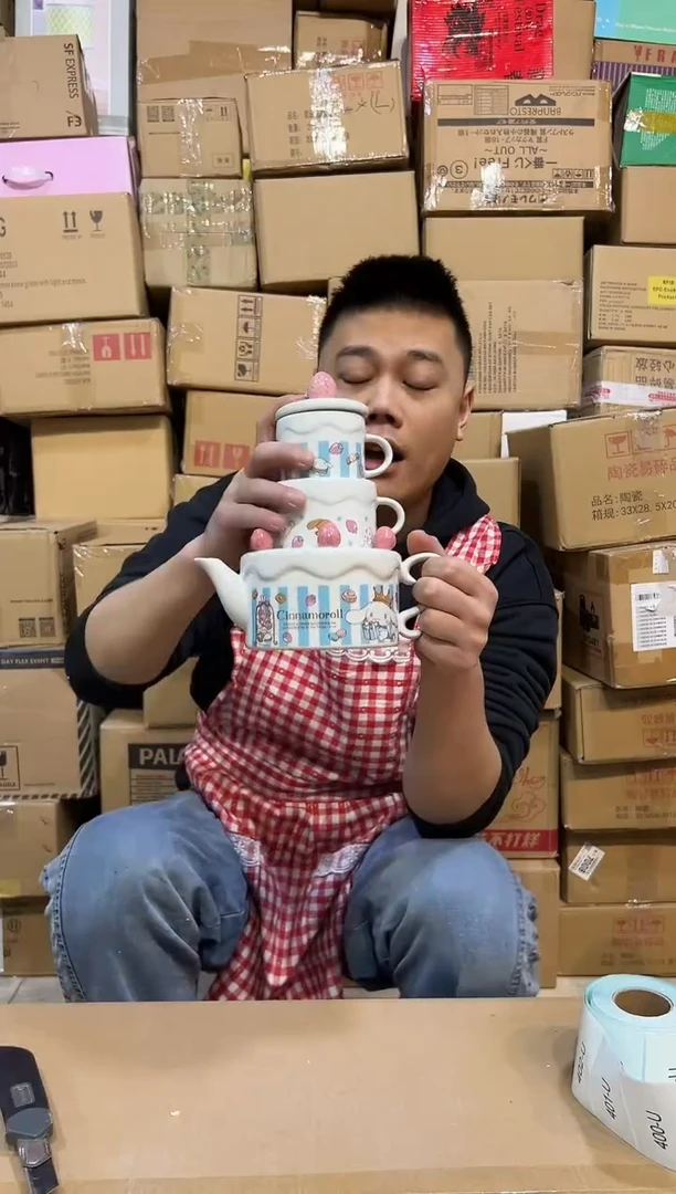 【闪购商品】杯陶瓷玉桂狗蛋糕茶壶