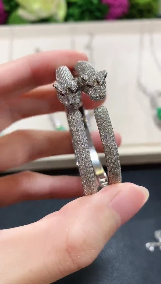 18K金镶嵌手镯天然钻石c2多样性一件发货