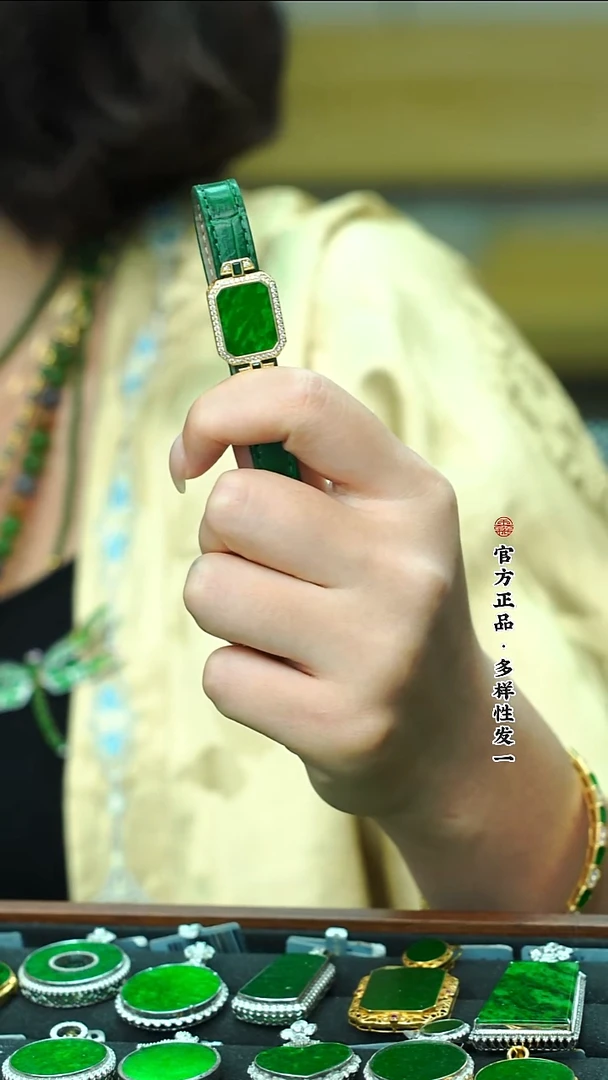 银S925镶嵌手链翡翠天然缅甸A货翡翠