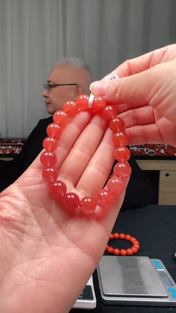 未镶嵌多样性发一件南红玛瑙11mm保山圆珠单圈 冰红