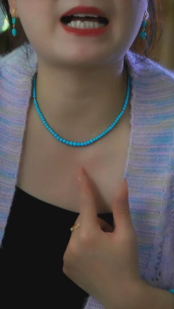 【闪购商品】绿松石项链银S925镶嵌发货一件